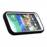 Wholesale HTC One M8 Armor Hybrid Case with Stand (Black White)